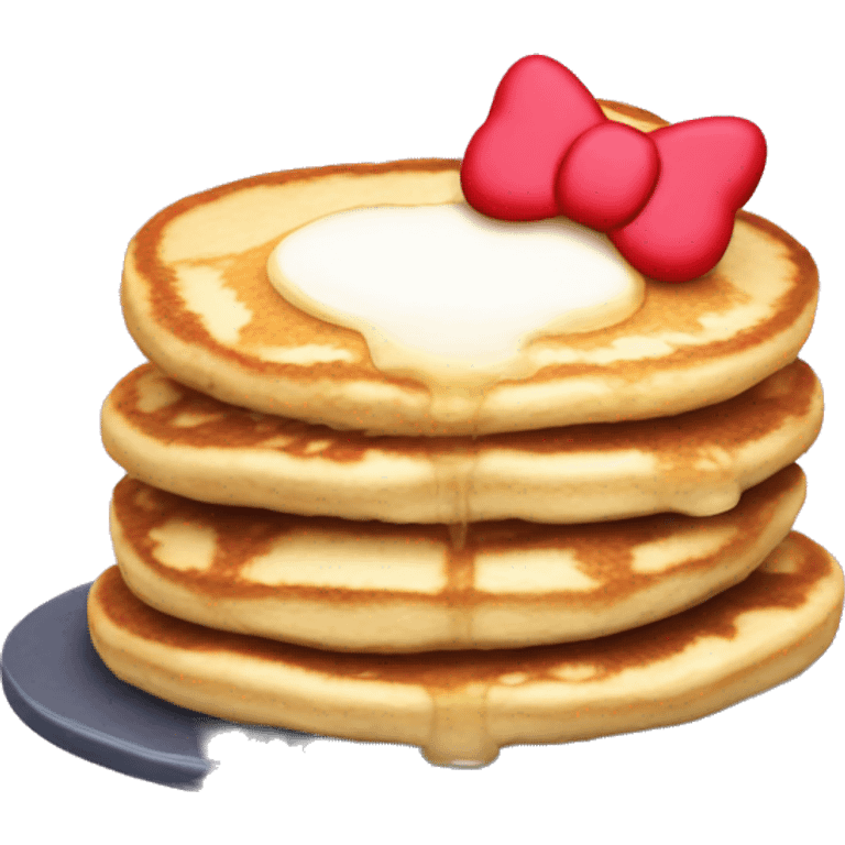 2d hello kitty as a pancake emoji