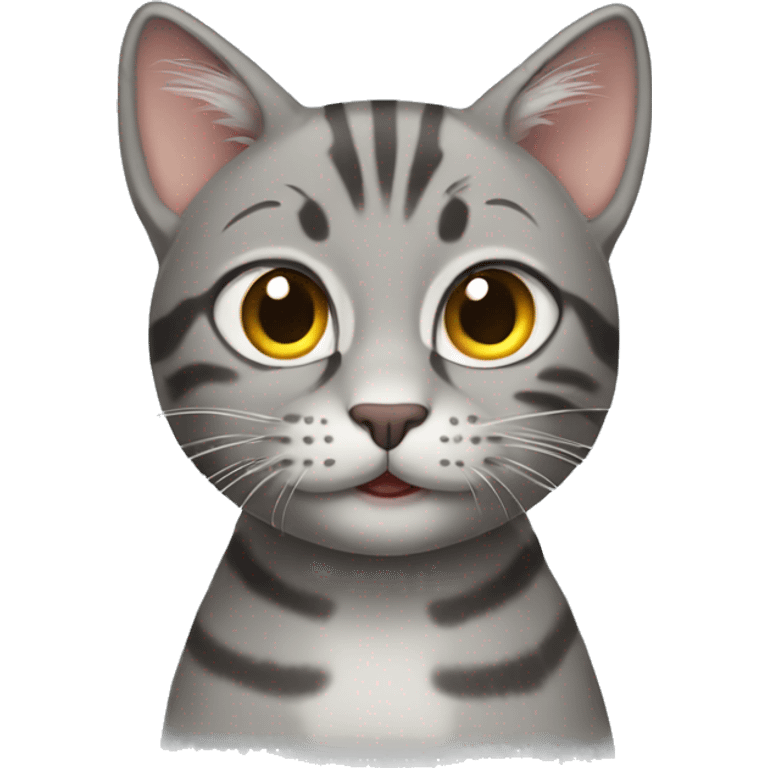 gray tabby cat emoji