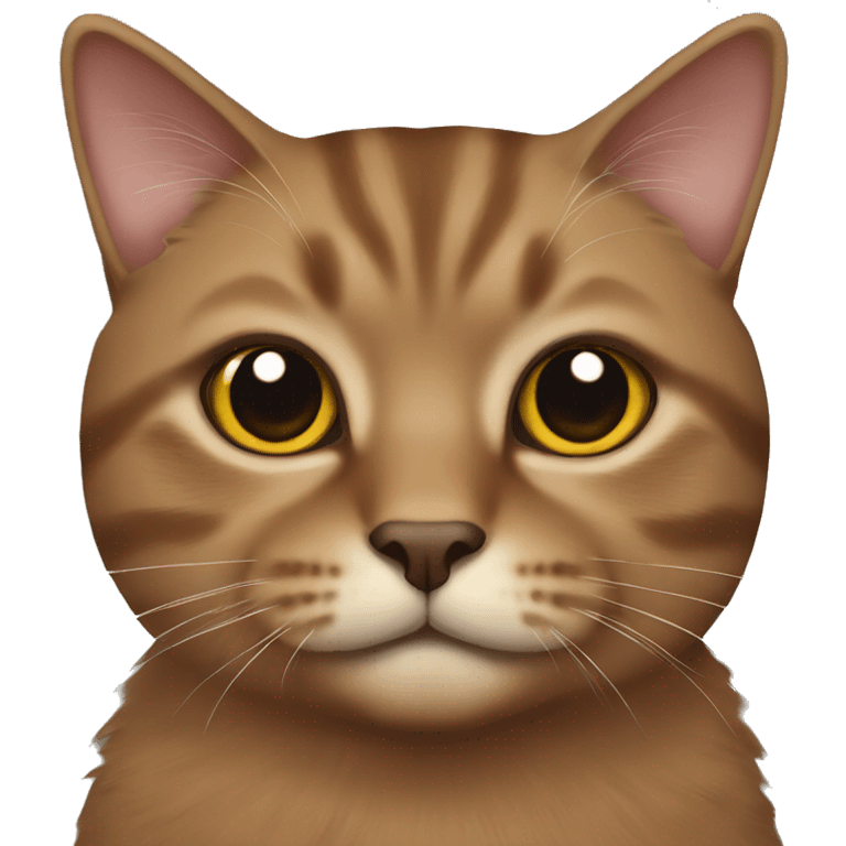 Brown Scottish cat emoji