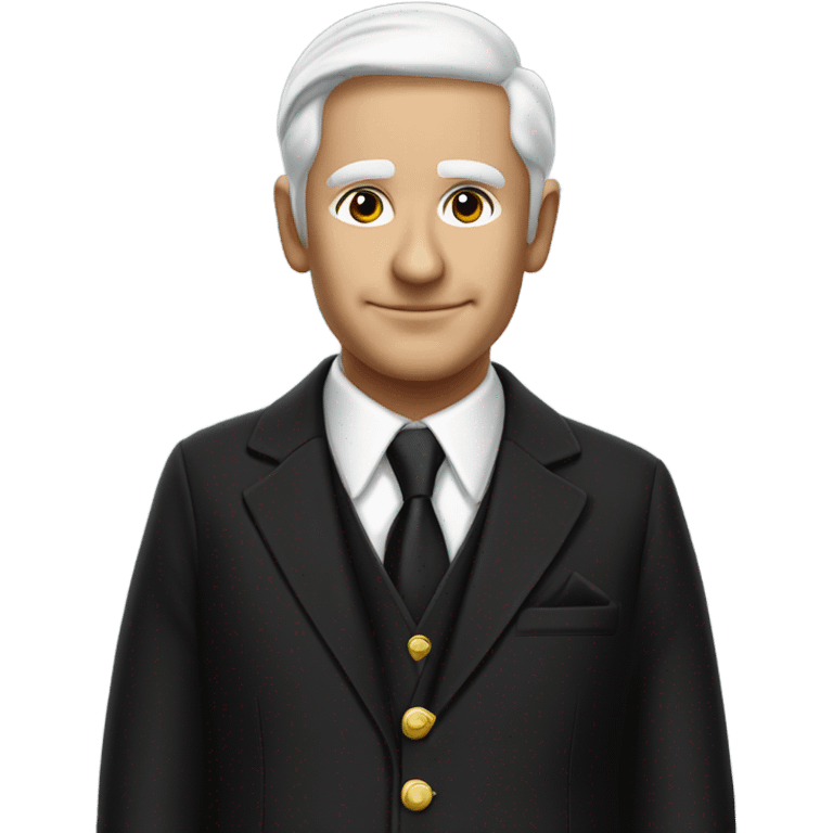 Modern English FREEMASON wearing black lounge suit jacket and Masonic Apron emoji