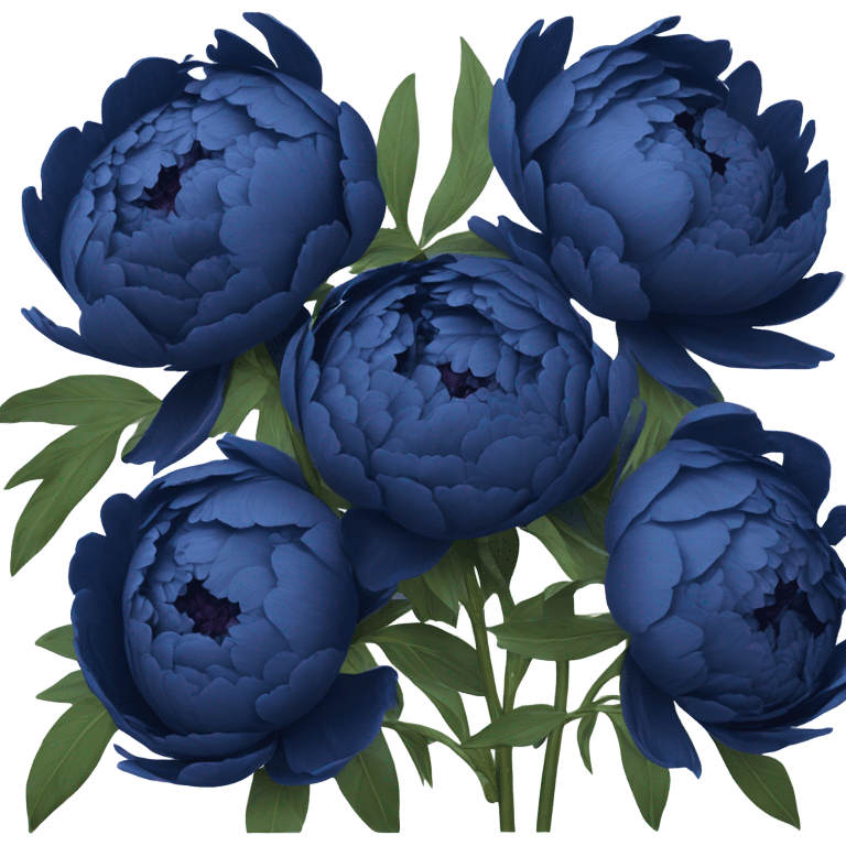 dark blue peony bouquet emoji