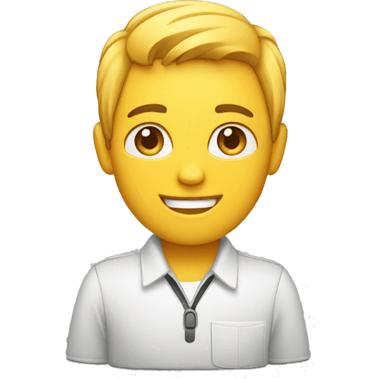 Editor working on the Mac book  emoji