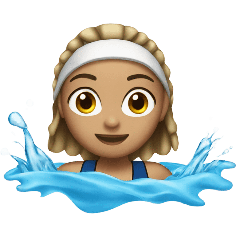 Pretty girl playing water polo emoji