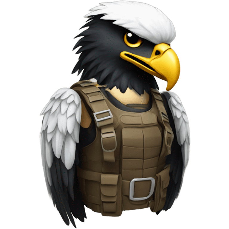 Eagle carrying commander helmet  emoji