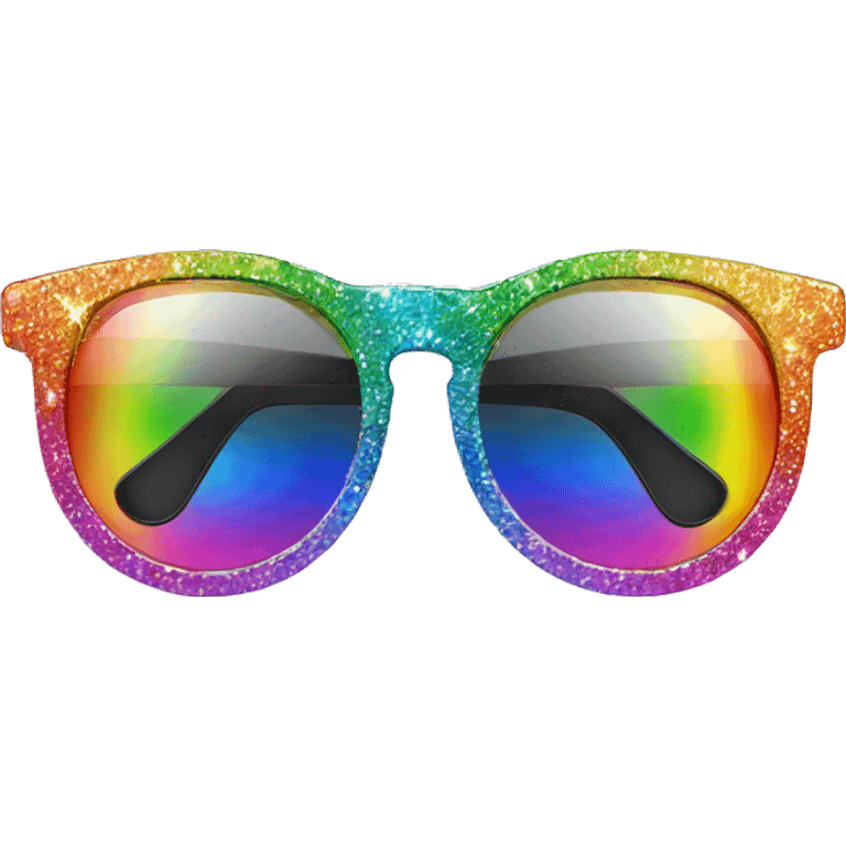 rainbow sparkle sunglasses cute emoji