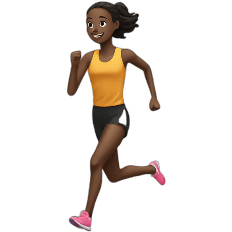 Runner girl winning emoji