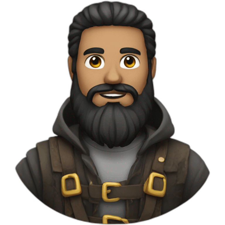 shamil' with black beard emoji