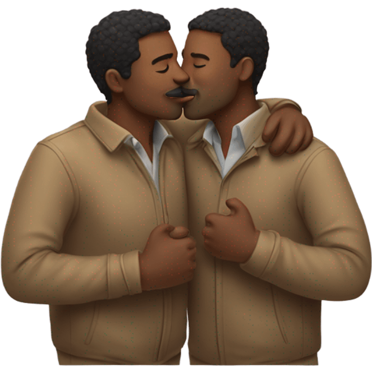 man and man kissing emoji