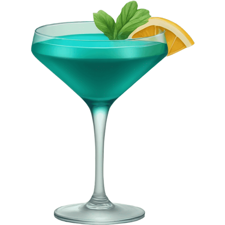 teal cocktail emoji