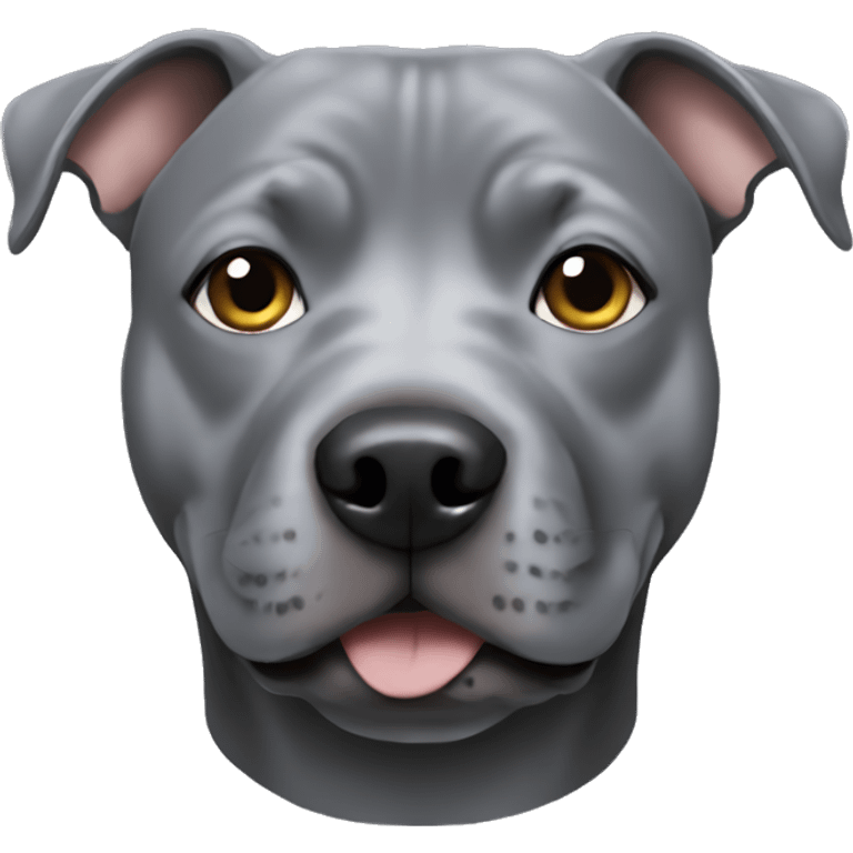 Grey staffy emoji