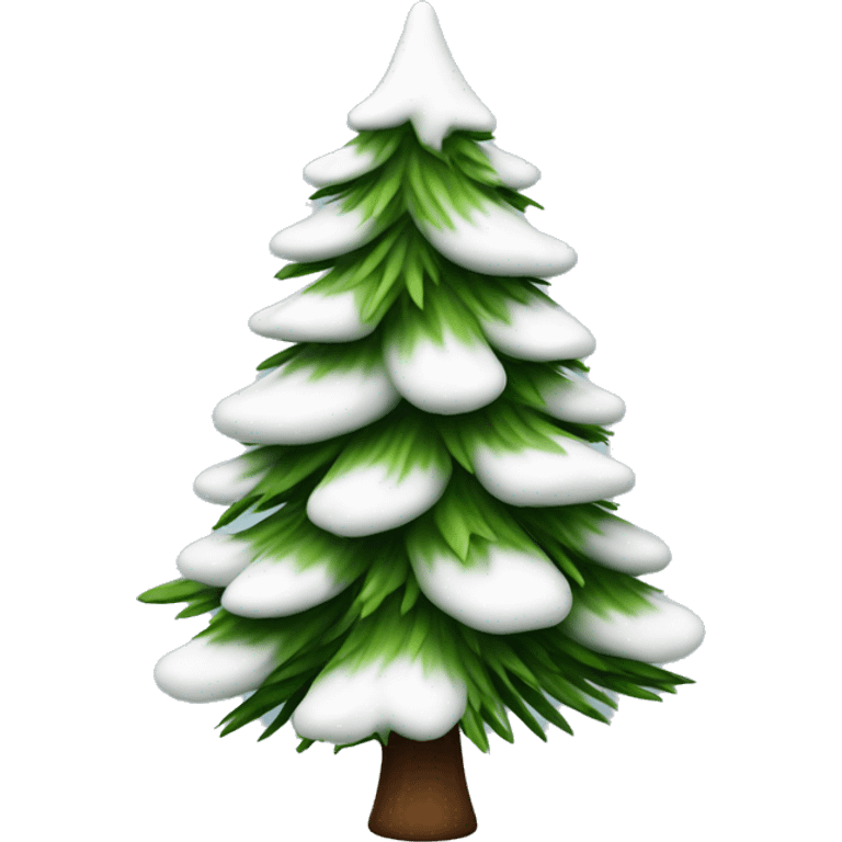  actual white fir christmas tree isolated.  emoji