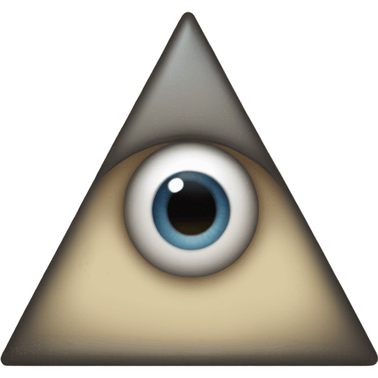 Triangle with one eye in the center emoji