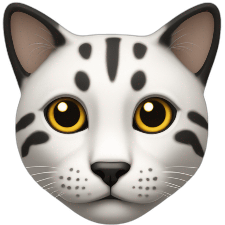 Gato blanco con manchas negras emoji