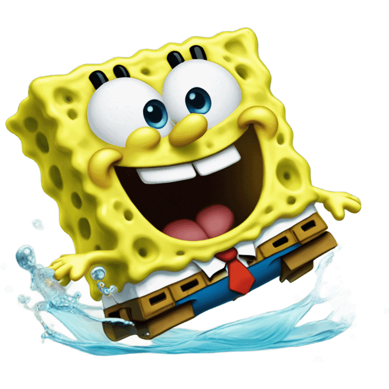 SpongeBob floating  emoji