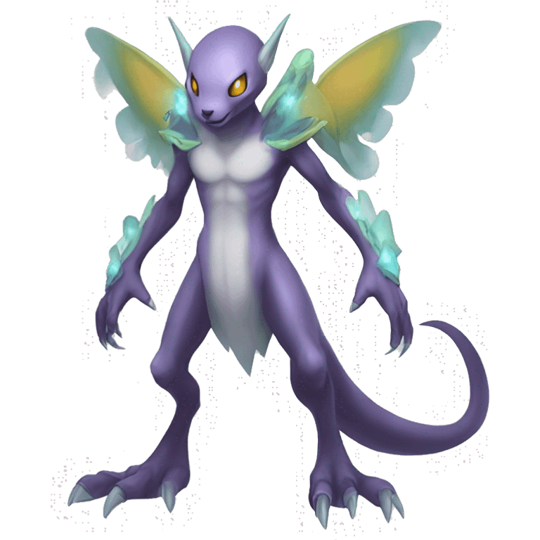 cute cool edgy ethereal magical alien Digimon-Fakemon-animal full body emoji