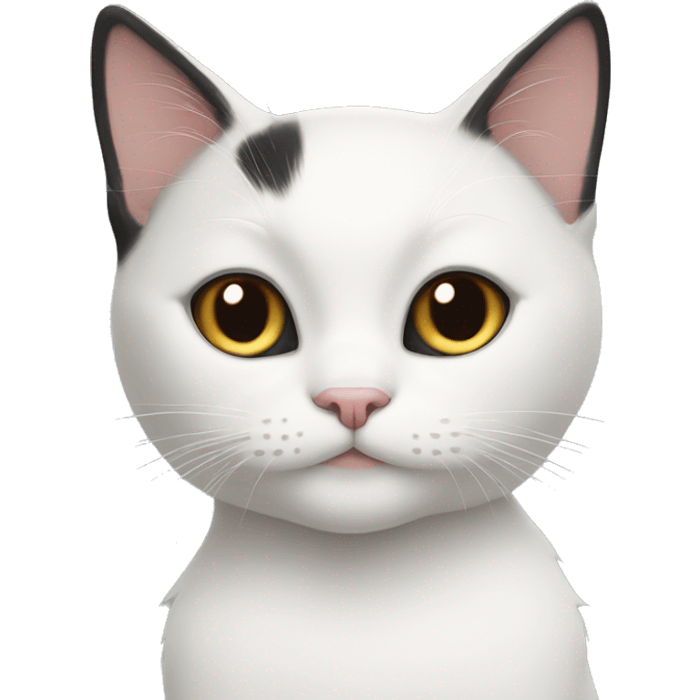 white and black cat  emoji