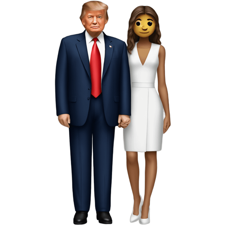 Zendaya and Donald Trump holding hands emoji