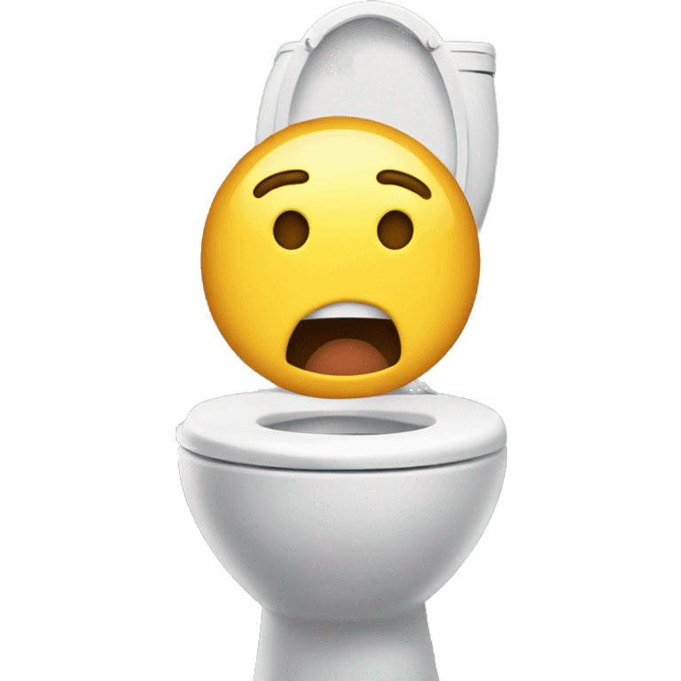 Toilet with man popping out of it emoji