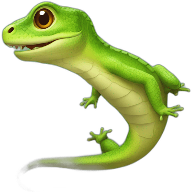 lézard avec une échelle emoji