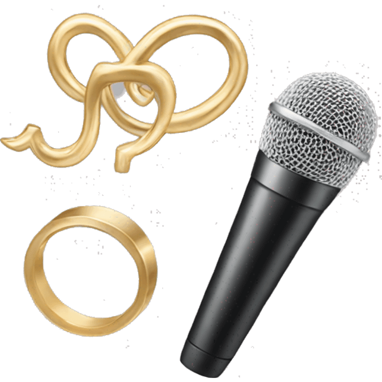 Wedding, microphone, ring emoji