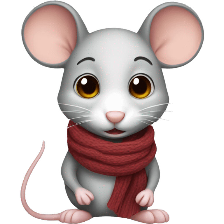 mouse with a scarf emoji