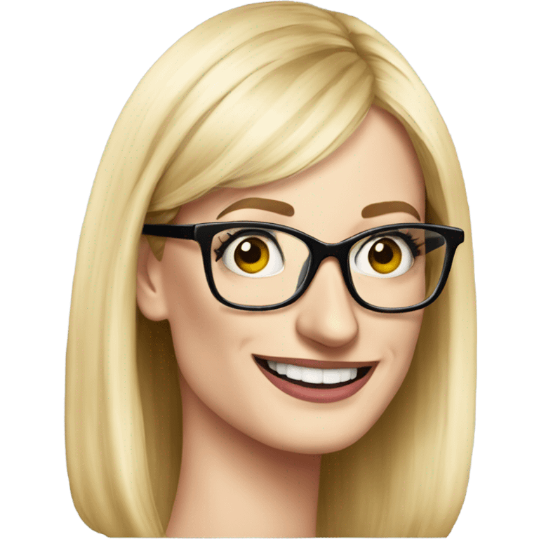 Beth behrs with glasses  emoji