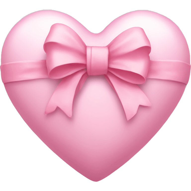 Light Pink heart wrapped with a bow  emoji