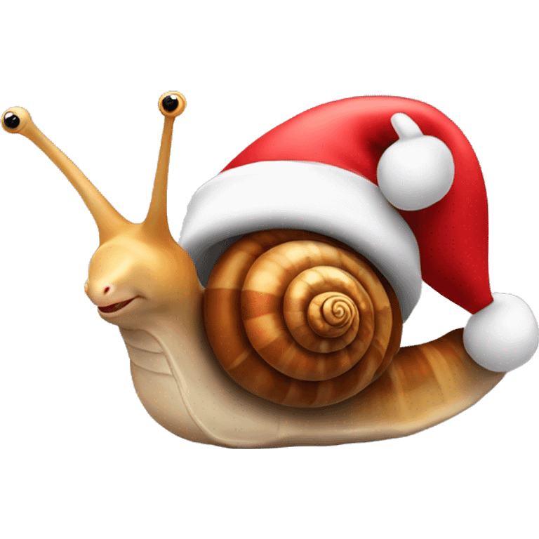 Snail with Santa hat emoji