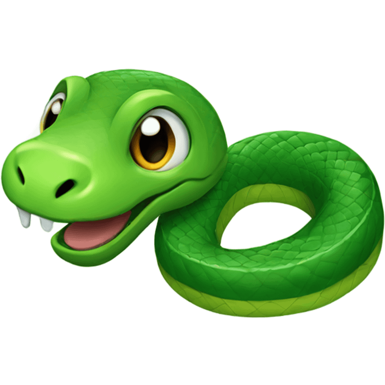 green cute snake emoji