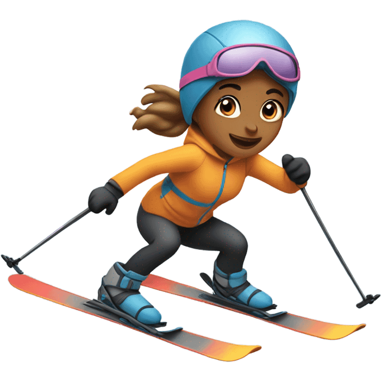 a girl on skis emoji