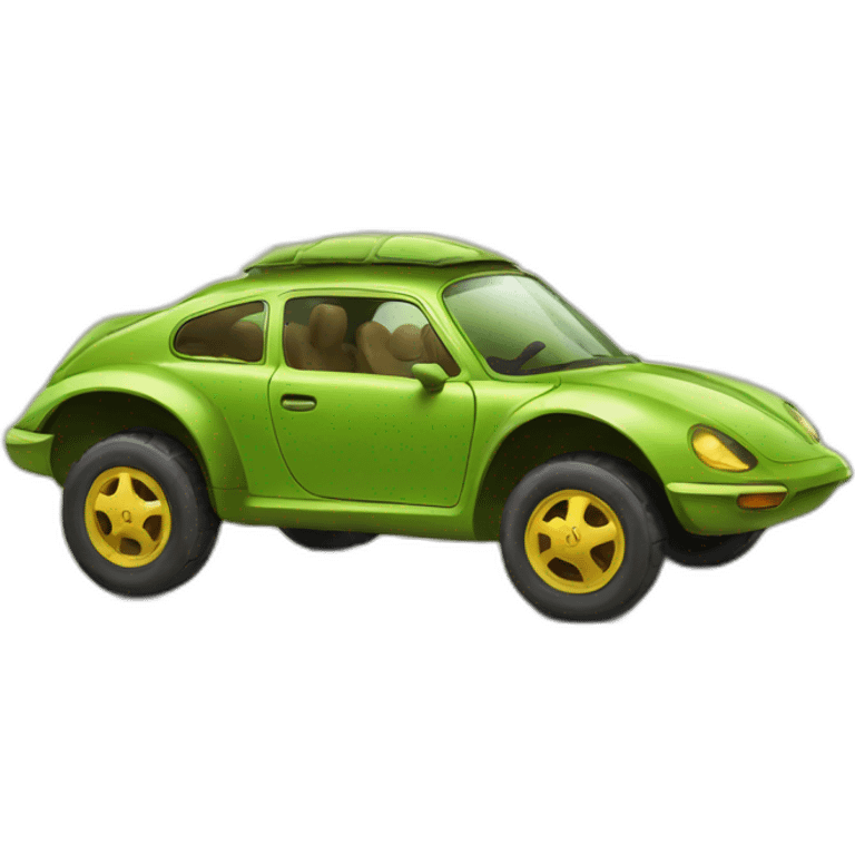 voiture sur tortue emoji