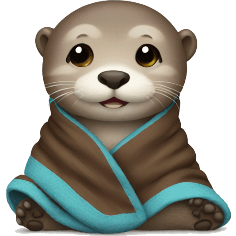 otter cozy in blanket emoji