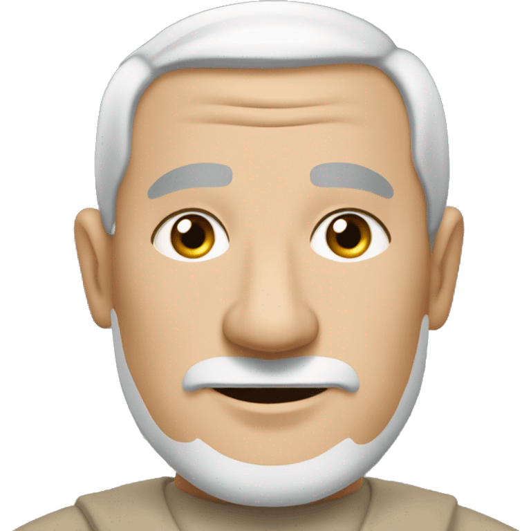 A middle-aged white male friar, sporting a grizzled look, with buzz-cut black hair and a pronounced square jaw. emoji