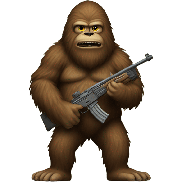 Sasquatch with a rifle  emoji