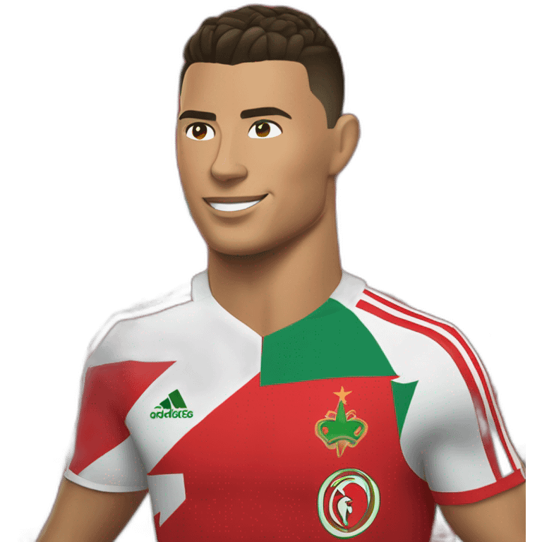 Ronaldo avec le maillot du Maroc emoji