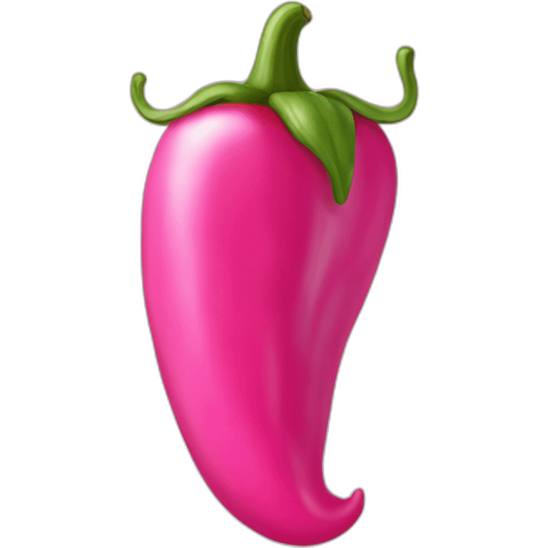 Pink chilli emoji