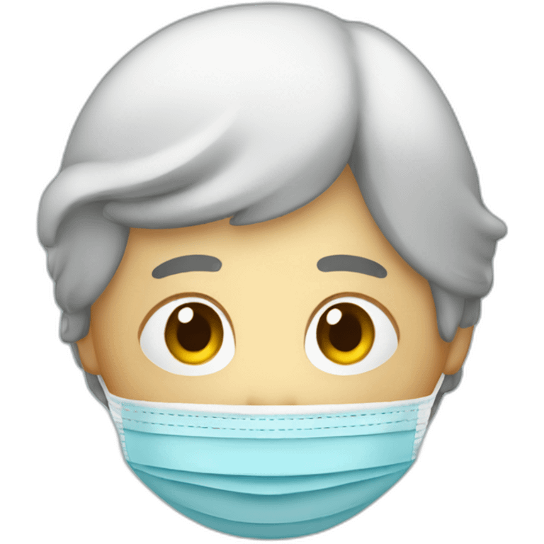 Person sick with covid emoji