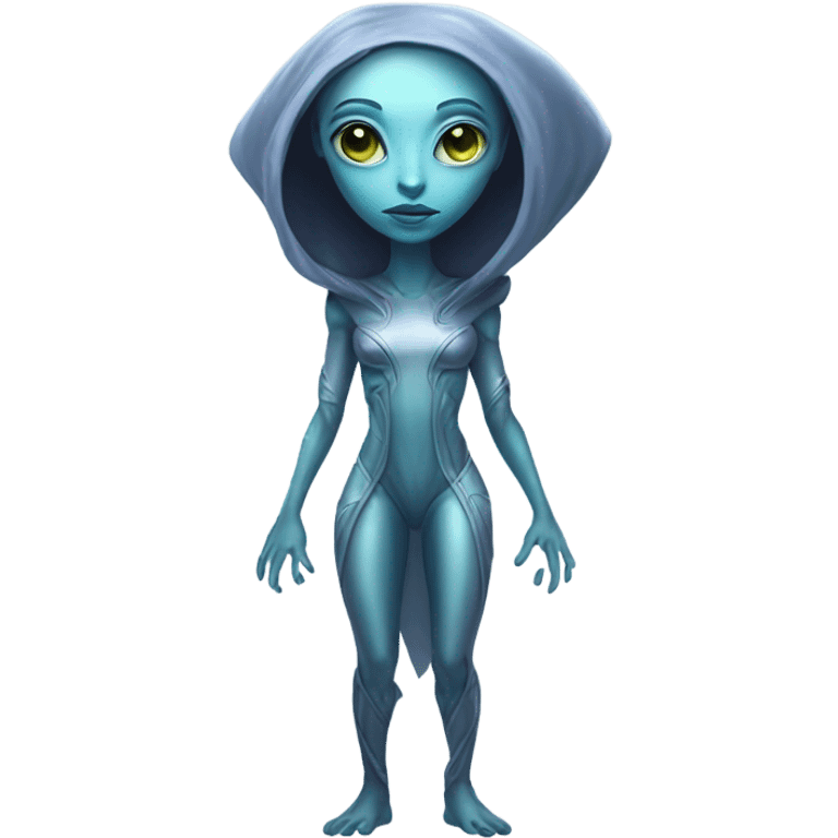 a heavenly alien woman full body emoji