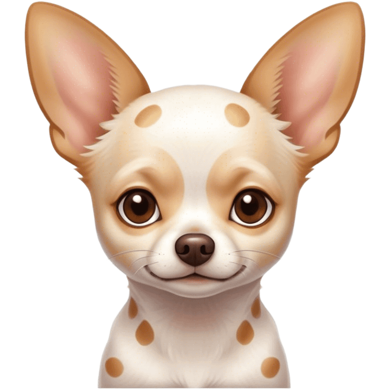 White Chihuahua with brown spots emoji