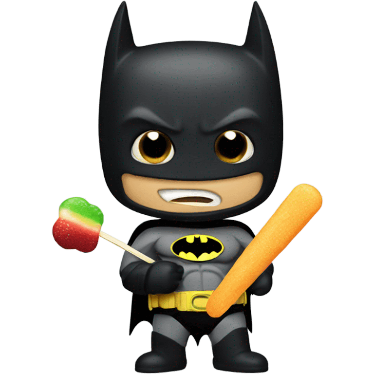 Batman eating a popsicle  emoji