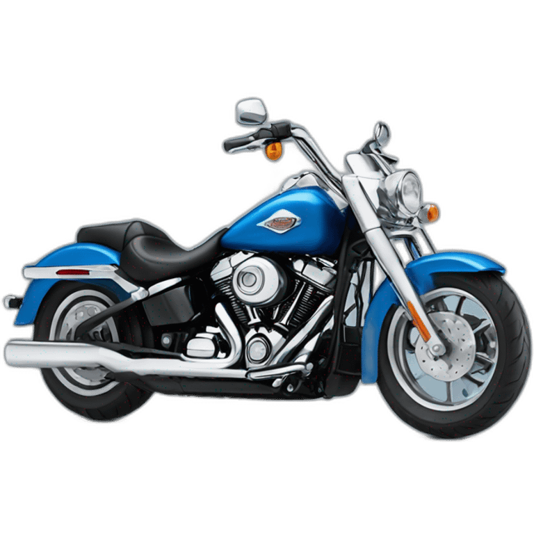 motorcycle blue harley davidson emoji