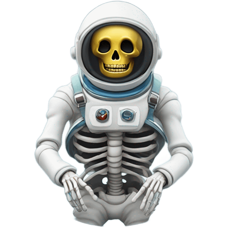 Skeleton astronaut emoji