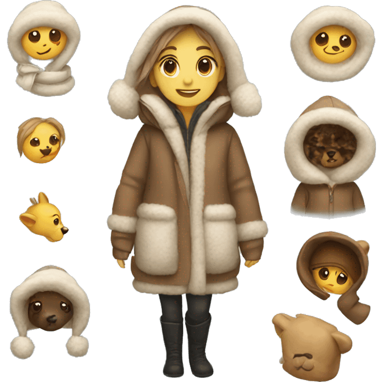 Cozy and cute winter coat emoji