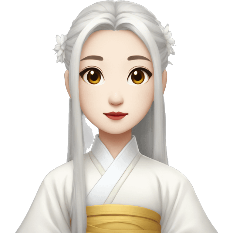 bald xie lian wearing a white hanfu emoji