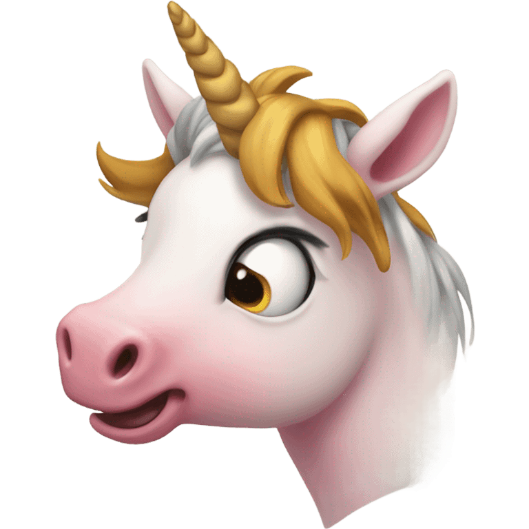 Unicornio con cara de puerco  emoji