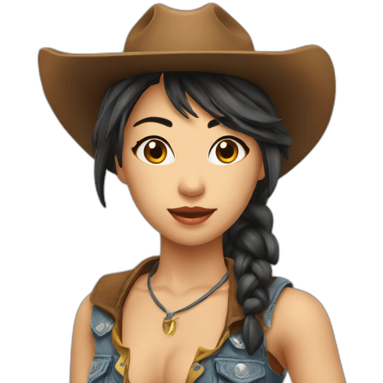 hot cowgirl asian emoji