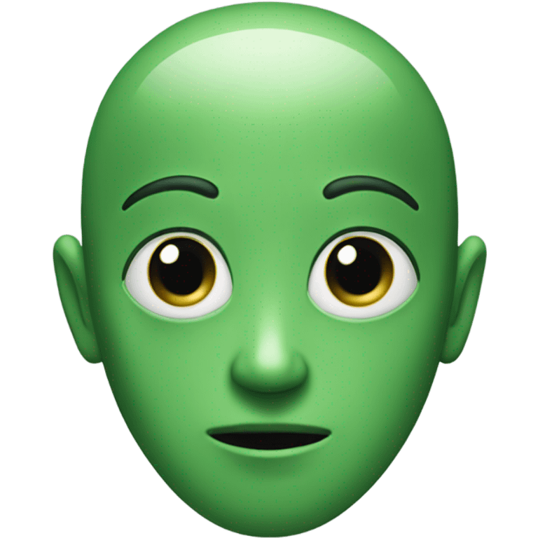 An alien emoji with a green-colored head. emoji