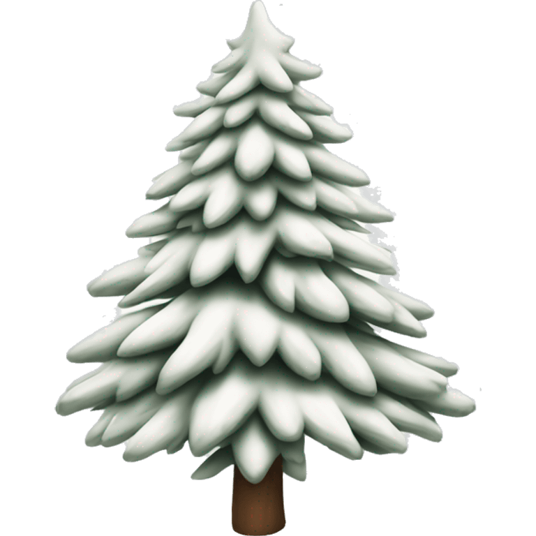  actual white fir christmas tree isolated.  emoji