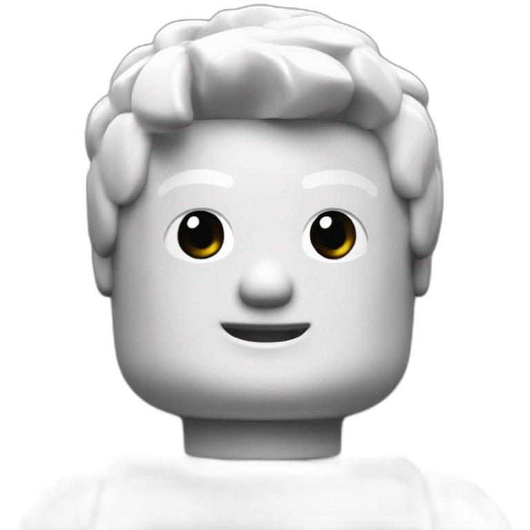 White Lego minifigure without face emoji