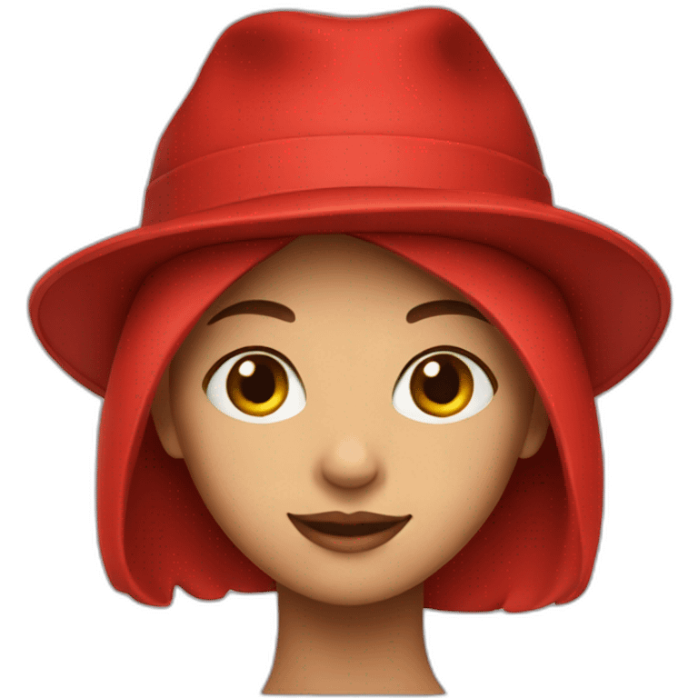 A girl in a red hat emoji